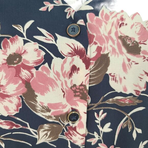 41 Hawthorn Roll Tab Sleeves Floral Print Shift Dress Large - Picture 7 of 11